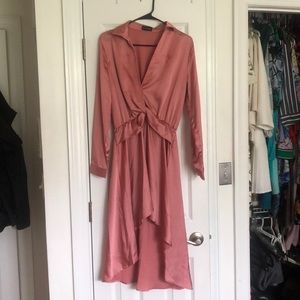 Satin High-low Dress